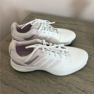 adidas Women’s White and Light Pink Golf Shoes